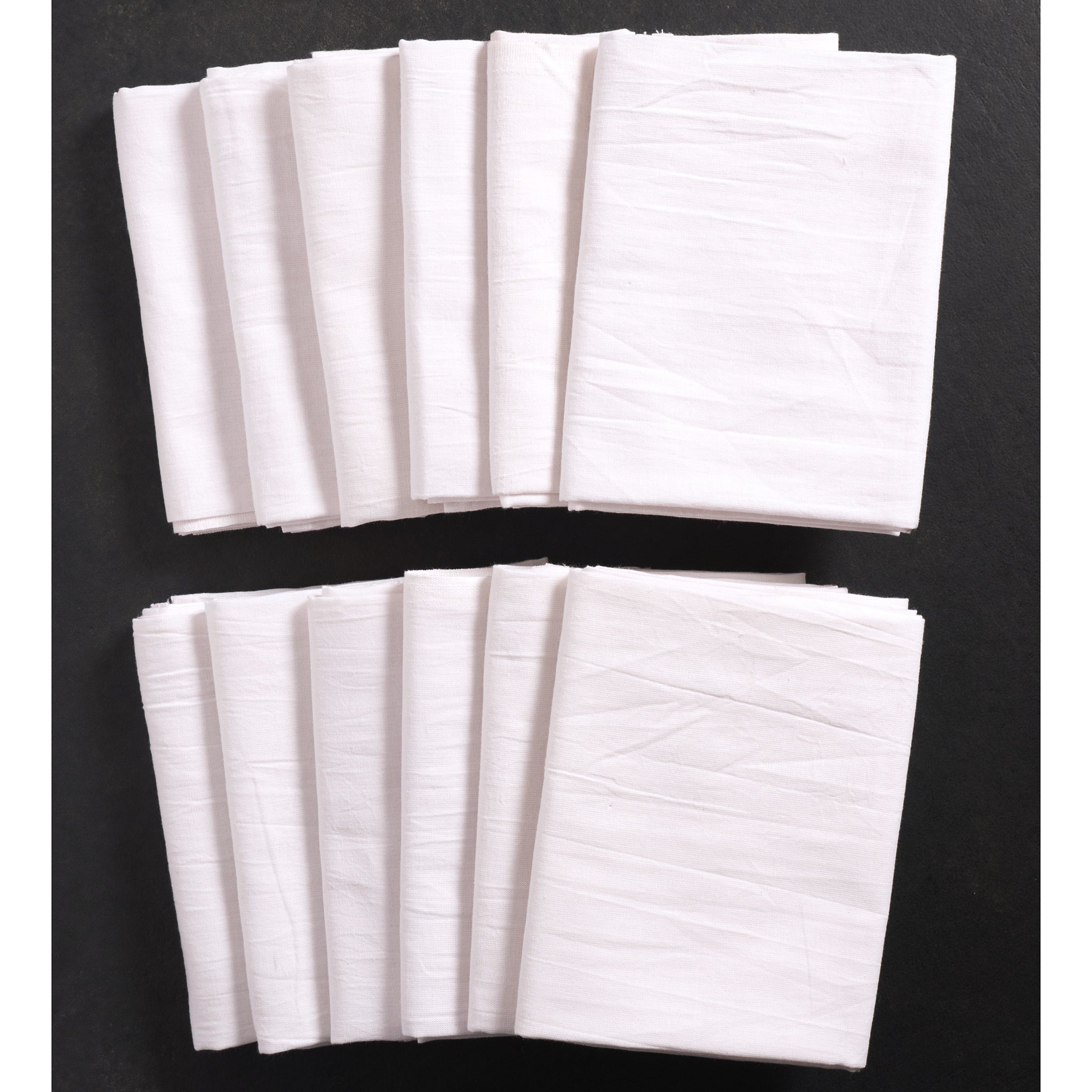 Craft Basics American 29 in. x 36 in. Soft White Flour Sack Towel (10-Pack)