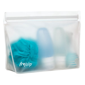 (re)zip Stand-Up Clear Leakproof Reusable Storage Bag (4-Cup/32-ounce ...