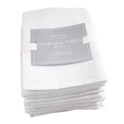 Gray Flour Sack Towels, Grey Tea Towels, Set of 12