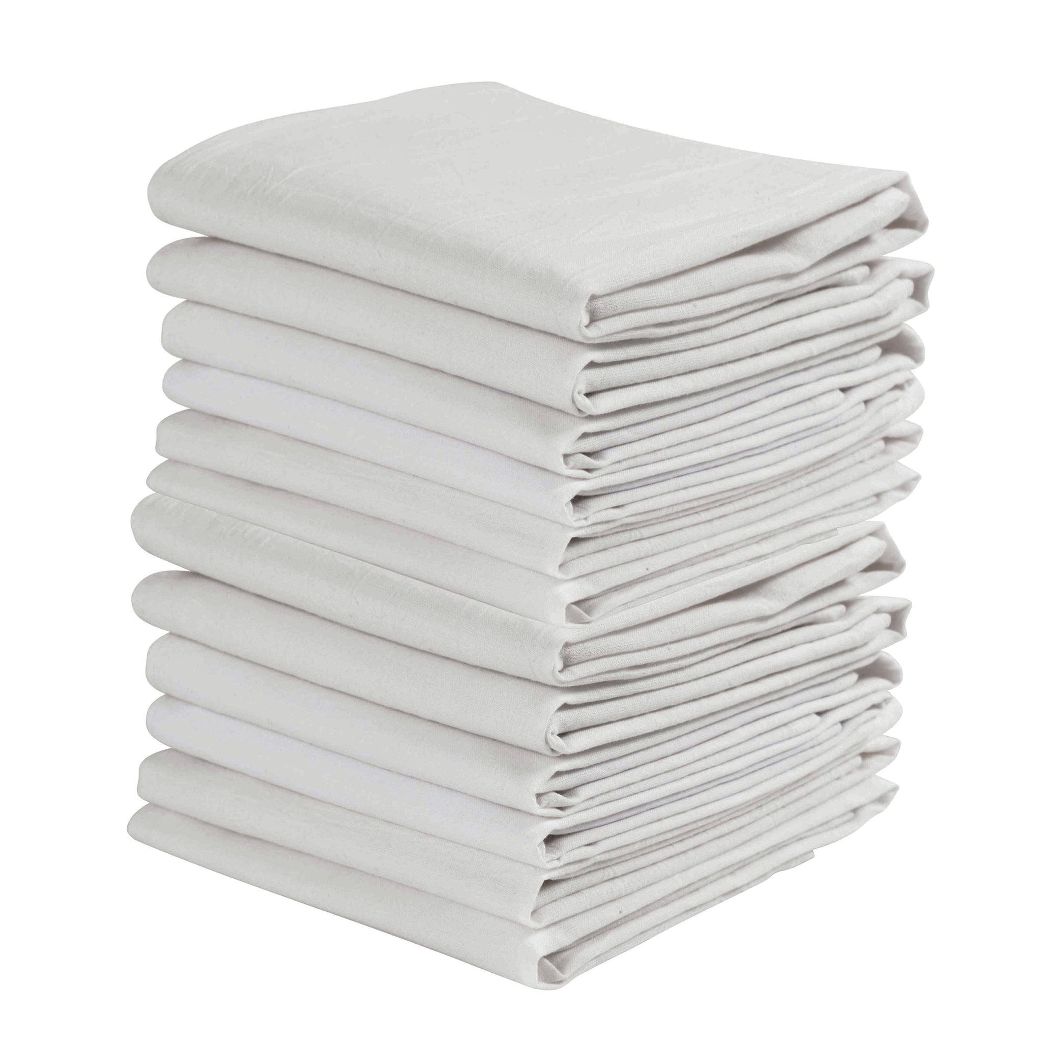Craft Basics Premium Flour Sack Towel: 10-Pack, Size: 20 x 20, White
