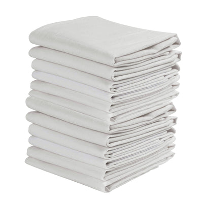 KAF Home Set of 12 Flour Sack White Kitchen Towels, 100-Percent Cotton -  LaPrima Shops®