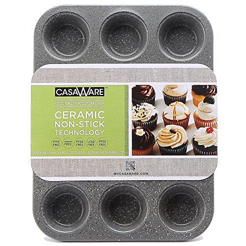 casaWare Fluted Cake Pan 9.5-inch (12-Cup) Ceramic Coated NonStick (Bl -  LaPrima Shops®